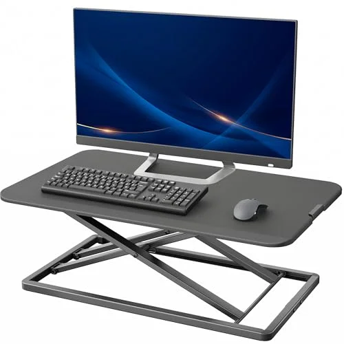 VIVO Black 29-inch Single Top Standing Desk Converter