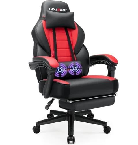 LEMBERI Big and Tall Gaming Chair with Footrest