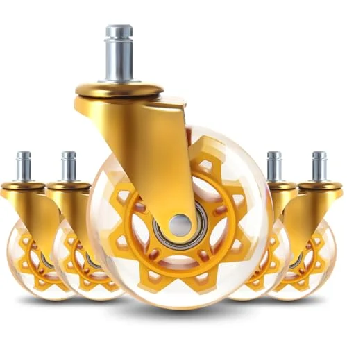 3-Inch Heavy Duty Rubber Replacement Office Chair Wheels