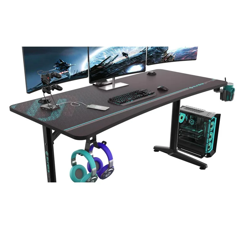 Eureka Ergonomic Captain Series 60-Inch Gaming Desk