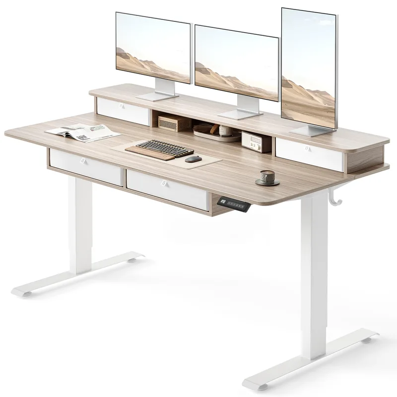 Fezibo 55x30 Standing Desk with 4 Drawers