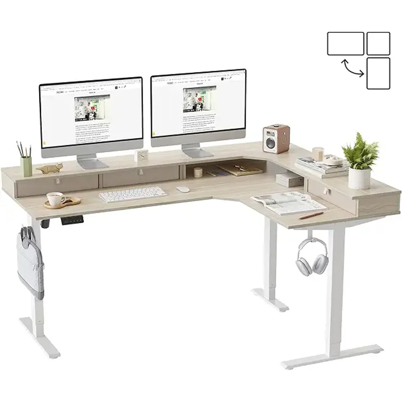 FEZIBO L-Shaped with Drawers