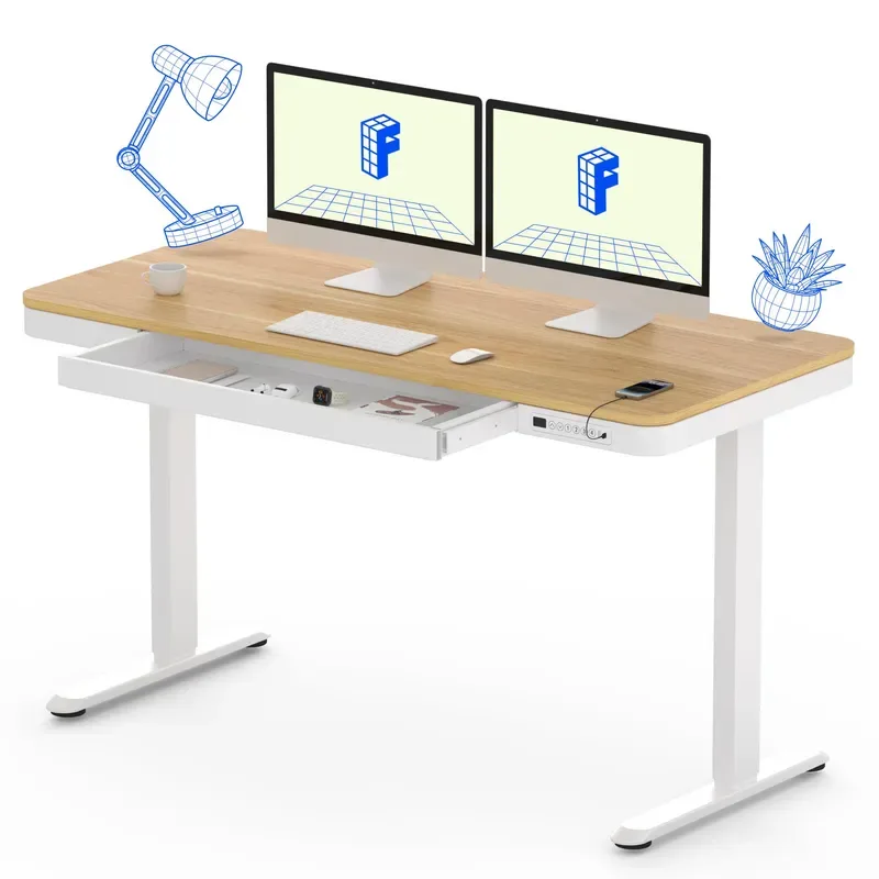 5. FlexiSpot with Monitor Stand & Dual Drawers — Best for Multi-Monitor