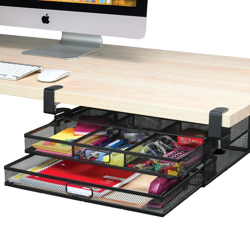 Homeify 2-Drawer Clamp-On Under Desk Organizer