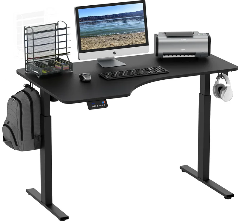 SHW 55-Inch L-Shaped Electric Standing Desk