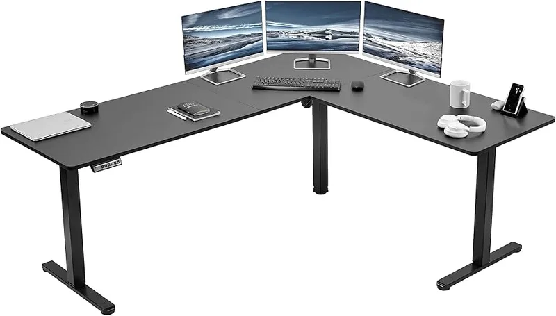 VIVO Corner Standing Desk (DESK-E3CTB)