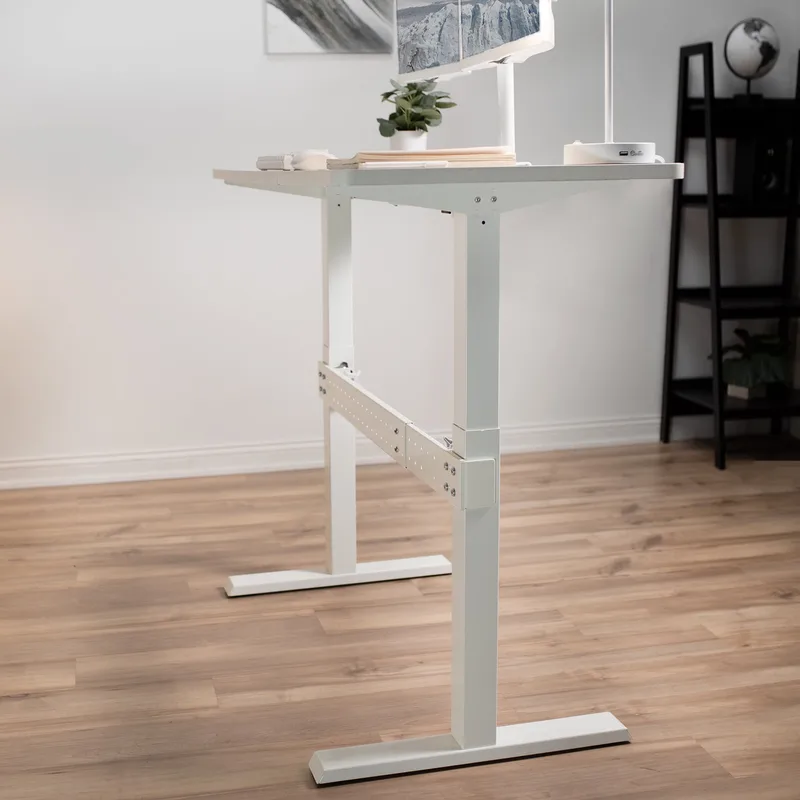 VIVO Universal Desk Stabilizer Bar (White)